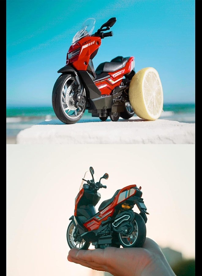 KENIRY Police Motorcycle Toy - Pull Back Motorcycle Toys, Tiny Gift with Music Lighting, Latte Motorcycles Toy for Kids Boys Age 3-8 Year Old [New] (PALSAR RX120-RED) - Image 3